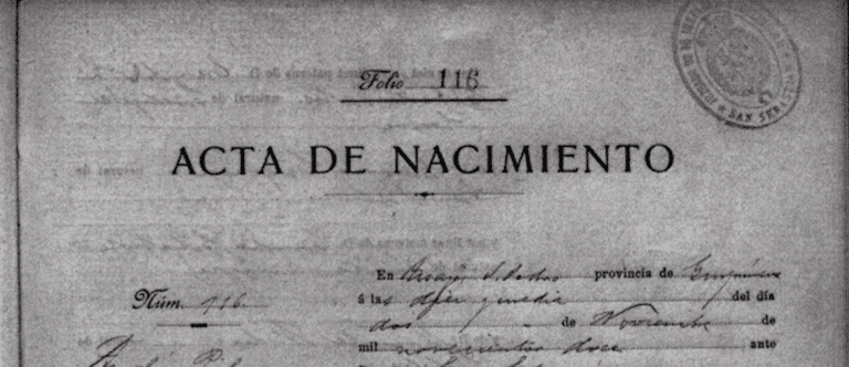 acta de nacimiento