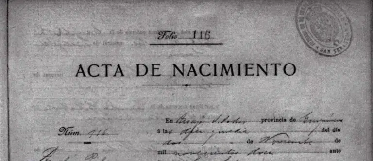 acta de nacimiento